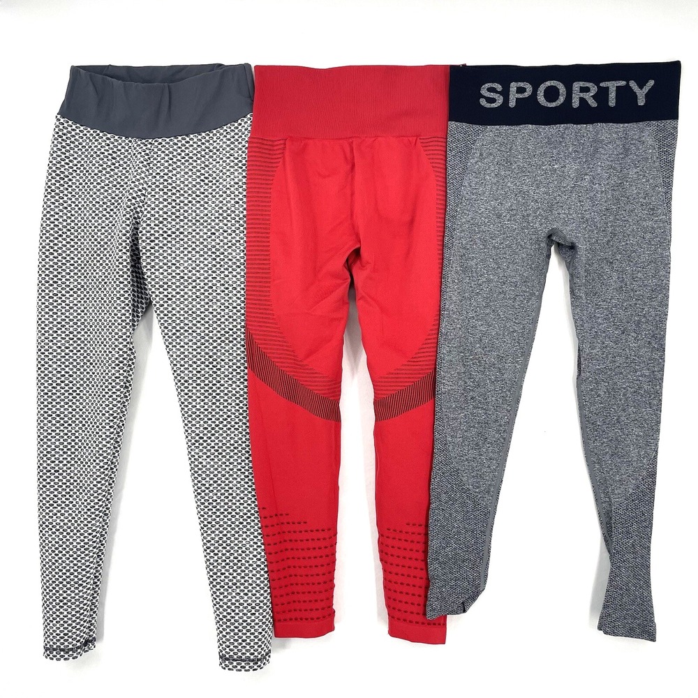 Tik-Tok Yoga Pants Size M Anti-Cellulite Push Up Ruched High‎ Waist Leggings Gym